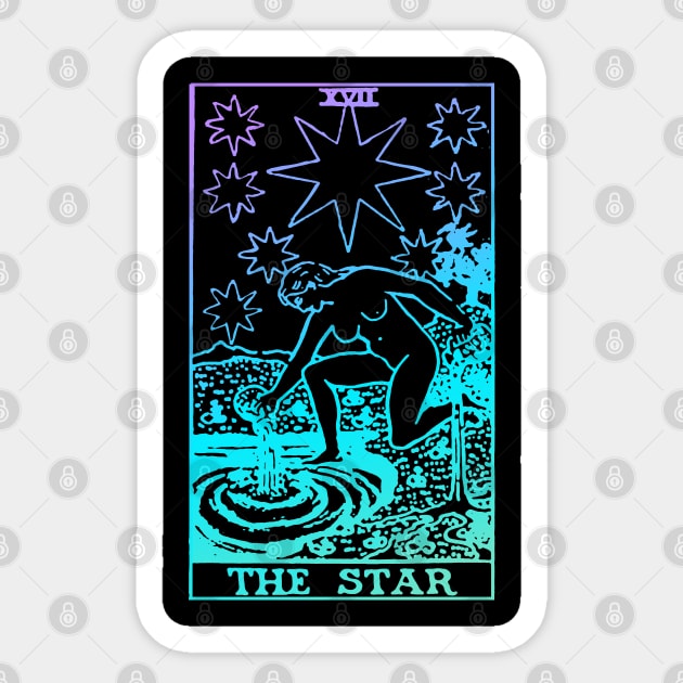 The Star Tarot Card Rider Waite Witchy Sticker by srojas26